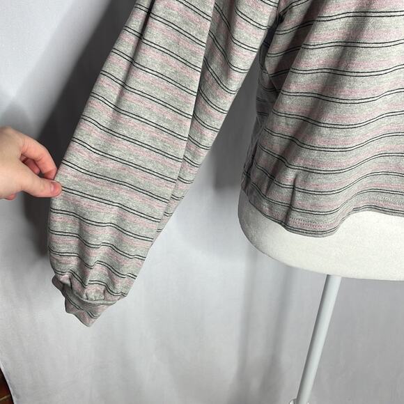 NWT lush cropped striped sweatshirt - Picture 3 of 8